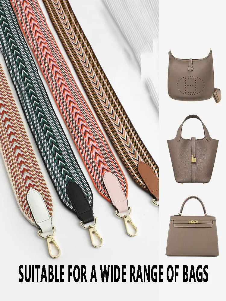 Bag Strap for Picoti Kelly EvelynBags Webbing Canvas Shoulder Strap 110cm Adjustable Replacement Crossbody Belts Bag Accessories