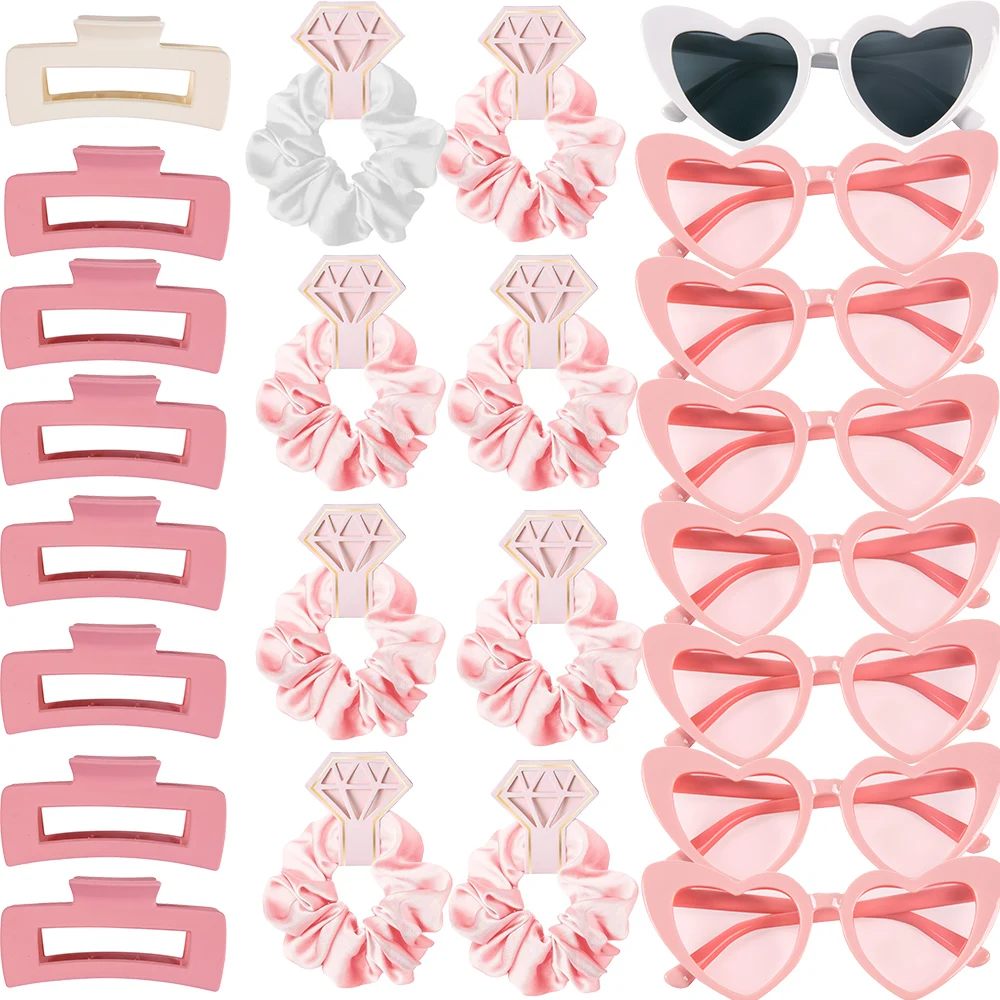 Herz Sonnenbrille Und Haaraccessoires Set Für Brautjungfern_voghion.com