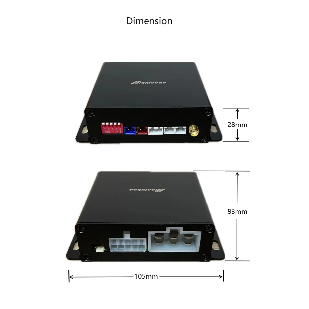 Manlubao 스마트 LCD 키 앱 제어 자동차 경보 시스템, 키리스 엔트리 푸시 단추 시동, 엔진 시동 정지, 충격 경보 경고, MU007