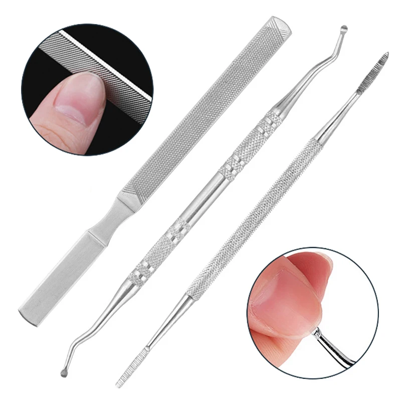 3pcs Toe Nail Care Hook Double Ended Ingrown Toe Correction Lifter Foot