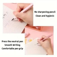 7 шт./компл., милый канцелярский набор кремового цвета для школы, рождественский студенческий подарок, кавайные письменные принадлежности с аксессуарами для ручек для ноутбука — изображение 6