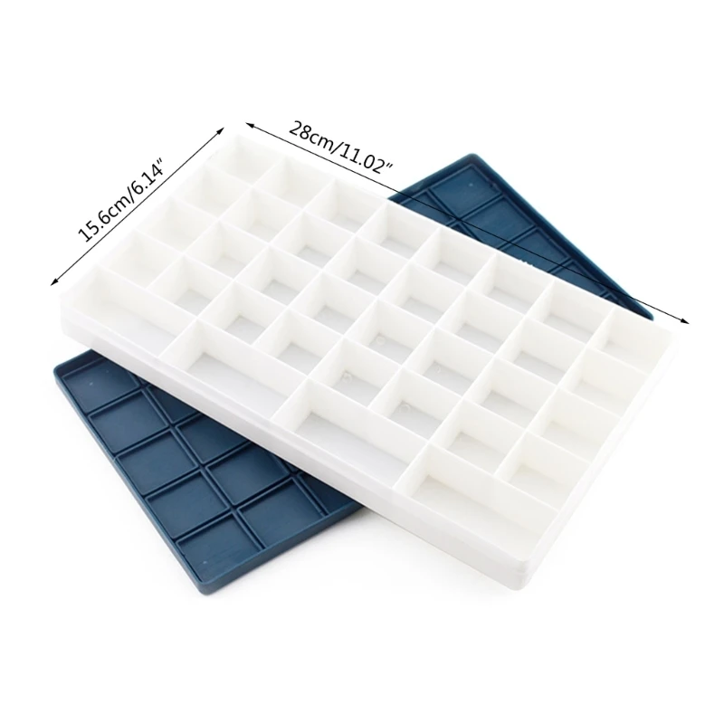 Paint Leak Proof Paint Holder Portable Tray Soft Lid Artist Student 10/12/24/36/44/48/68 Well U4LD