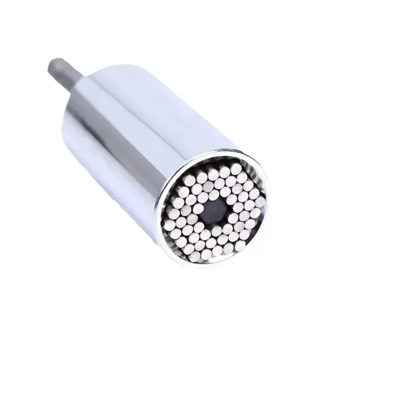 7 To 19mm for Multi Purpose Wrench Extension Rod Electric Hand Drill Screw Tool Set Magic Socket Multifunctional Silvery