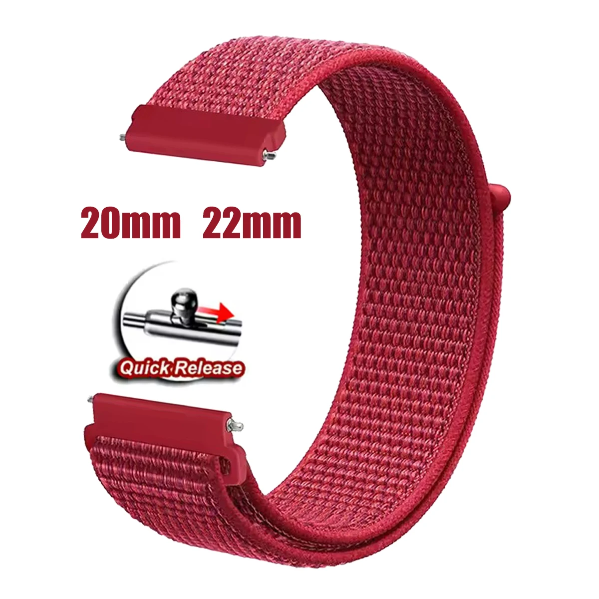 Nylon Loop Strap - Quick Adjustable Band (20mm/22mm)