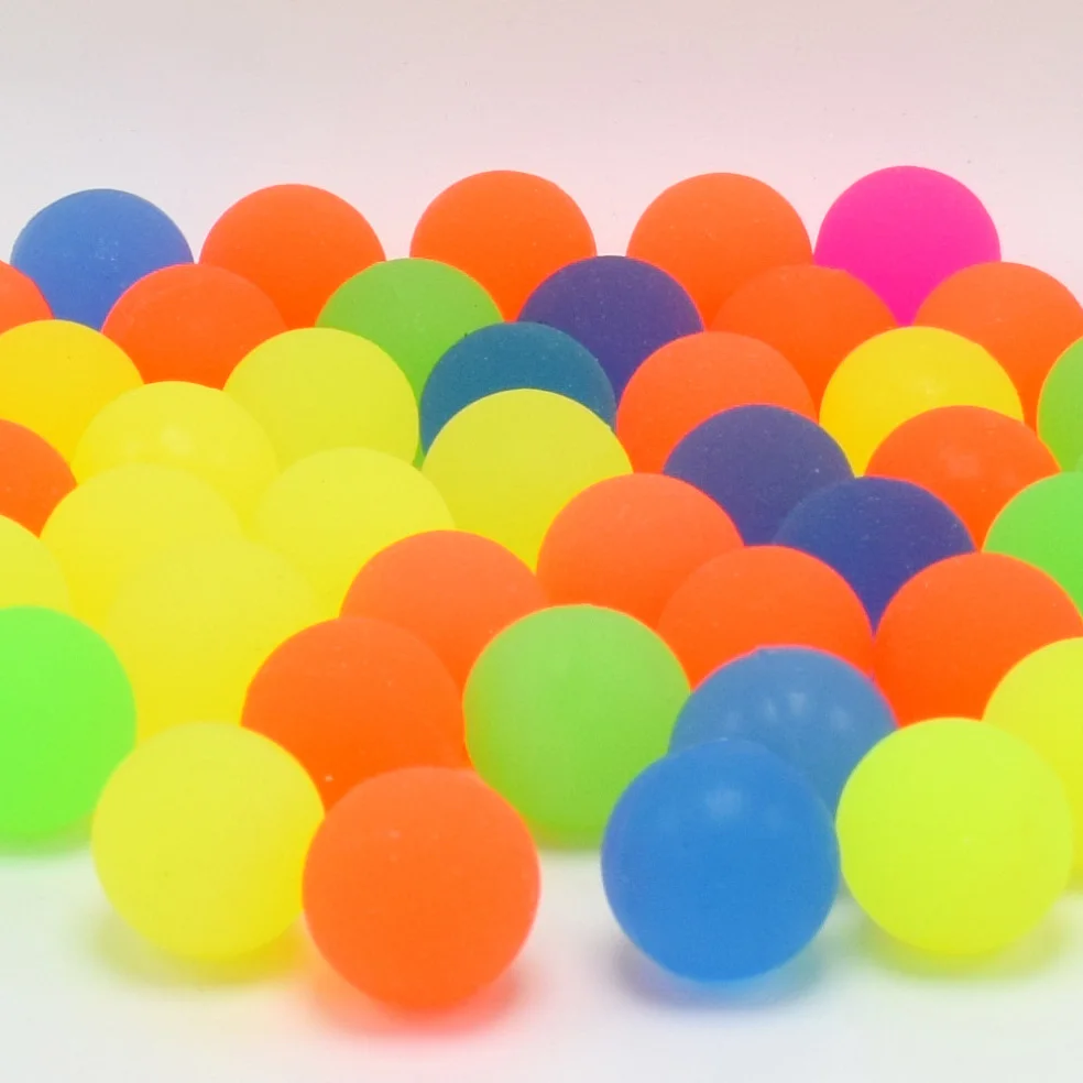 10/20pcs 25mm Mini Rainbow Multicolor Floating Frosted Bouncy Ball Toys
