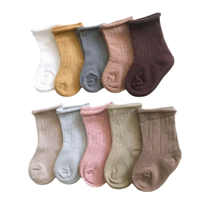 

5 пар/партия, Детские хлопковые носки в рубчик