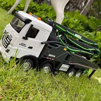 381 11-Channel Remote Control Alloy Concrete Cement Pump Truck Urban Construction Remote Control Truck Machinery Toy Kids Gifts 1
