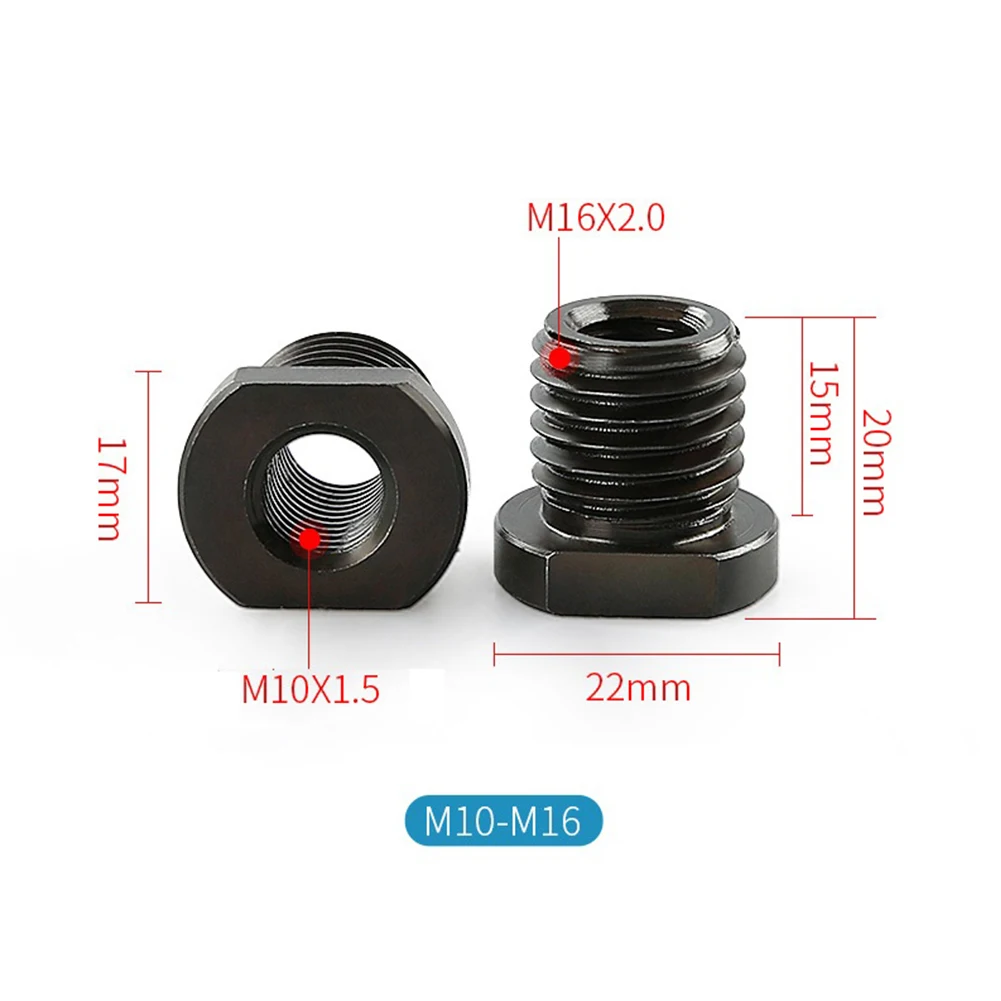 2pcs Angle Grinder Converter M10 To M14/M16 Thread Converter Connector For 100 Type/ M10 Angle Grinder Accessories Power Tools m14 to m10 angle grinder interface connector converter adapter angle grinder practical accessories polisher interface adapter