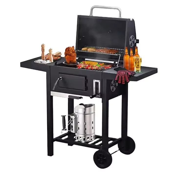 BBQ Courtyard Barbecue Outdoor Barbecue Thickened Large Barbecue Smoker Grill American Camping Grillfor Home Use Food Shop
