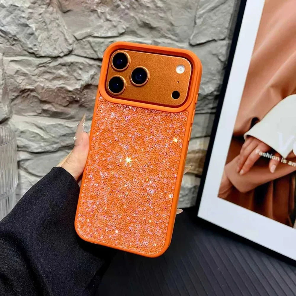 Luxuriöse Glitzer-Handyhülle für iPhone 17 Air 16 15 14 13 12 Pro Max Plus 17Air 17Pro Vollständig mit Diamanten Besetzte Weiche Strass-Abdeckung