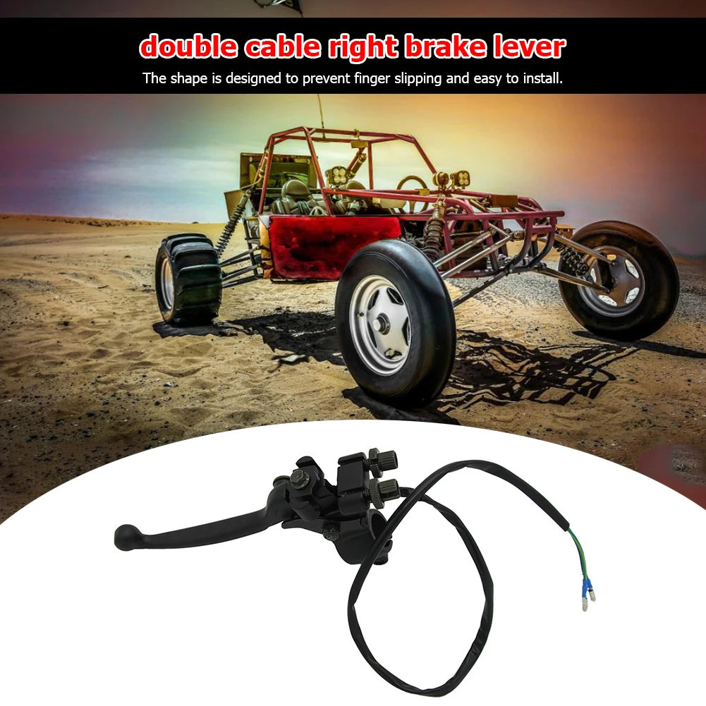 7/8 inch Double Pull RH Brake Lever with Sufficient Durability and Ruggedness Handle Assembly for 50cc 110cc ATV Quad Bike