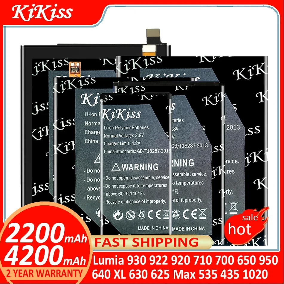 Bv-T3G/T5C/5J/5Qw/T4D Bl-5H/L4A Batteria Per Nokia Lumia 930 922 920 710 700 Zeta 650 950 640 Xl 630 625 Max 535 435 1020