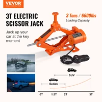 VEVOR Electric Car Jack 3 Tons /6600 lbs Scissor Jack 12V Electric Automatic Jack with Double Saddles for SUV Truck Tire Change 2