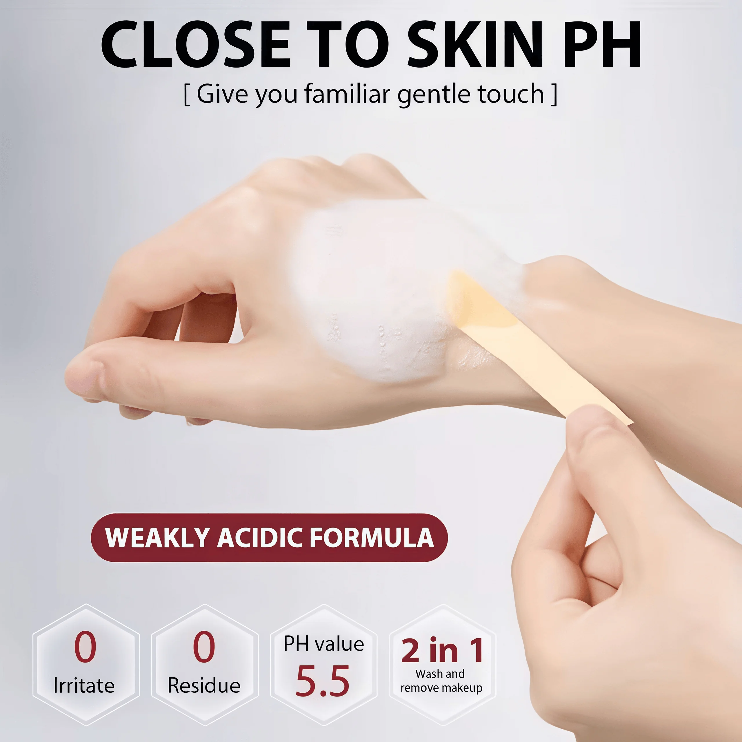 Hydrating and Brightening 5-in-1 Facial Cleanser with Hyaluronic Acid, Niacinamide, Vitamin C, Vitamin E, and Collagen - Deep Cleansing and Moisturizing Formula for Radiant Skin