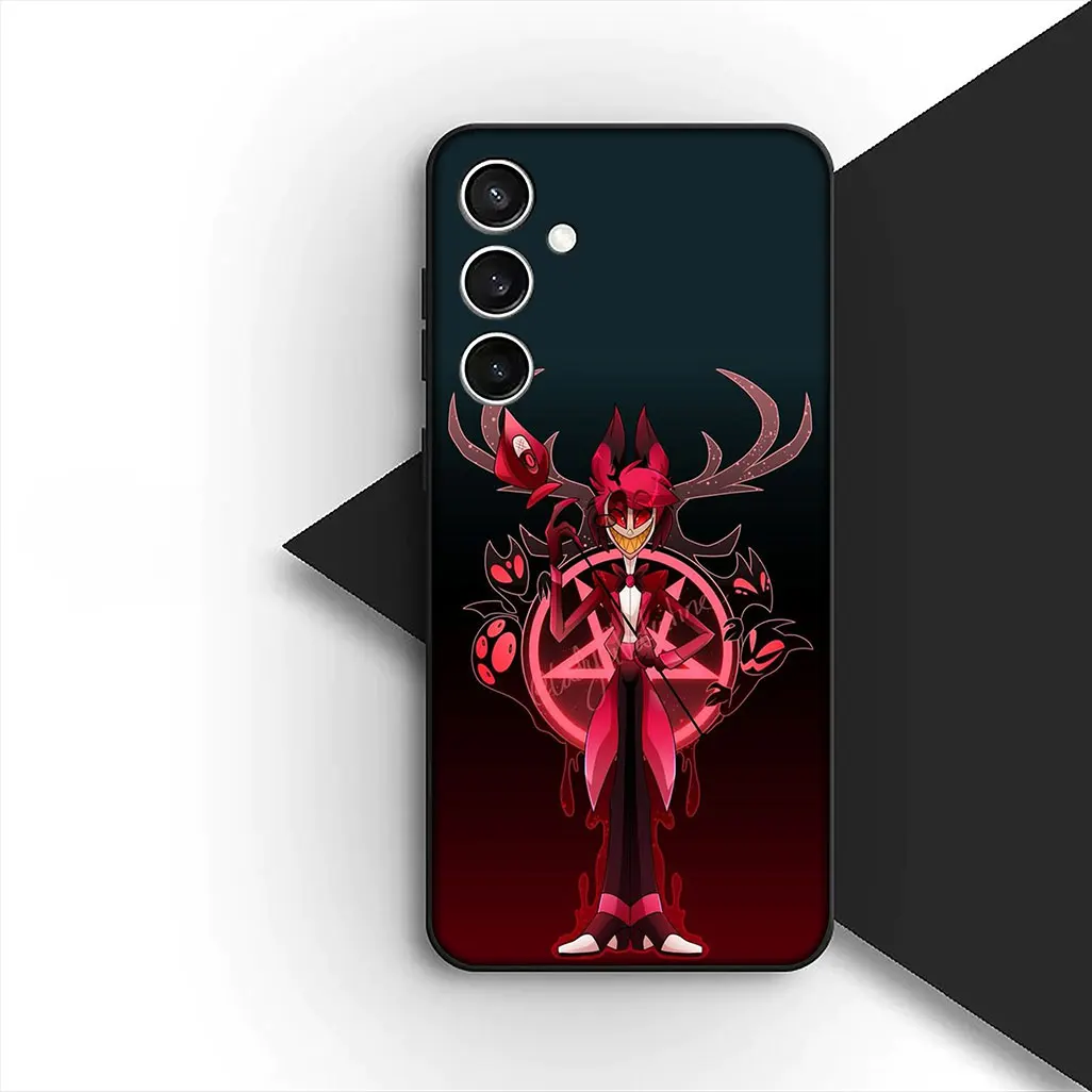 Stylish Dust-Proof Phone Case featuring Hazbins Charlie, Angel, and Alastor Design