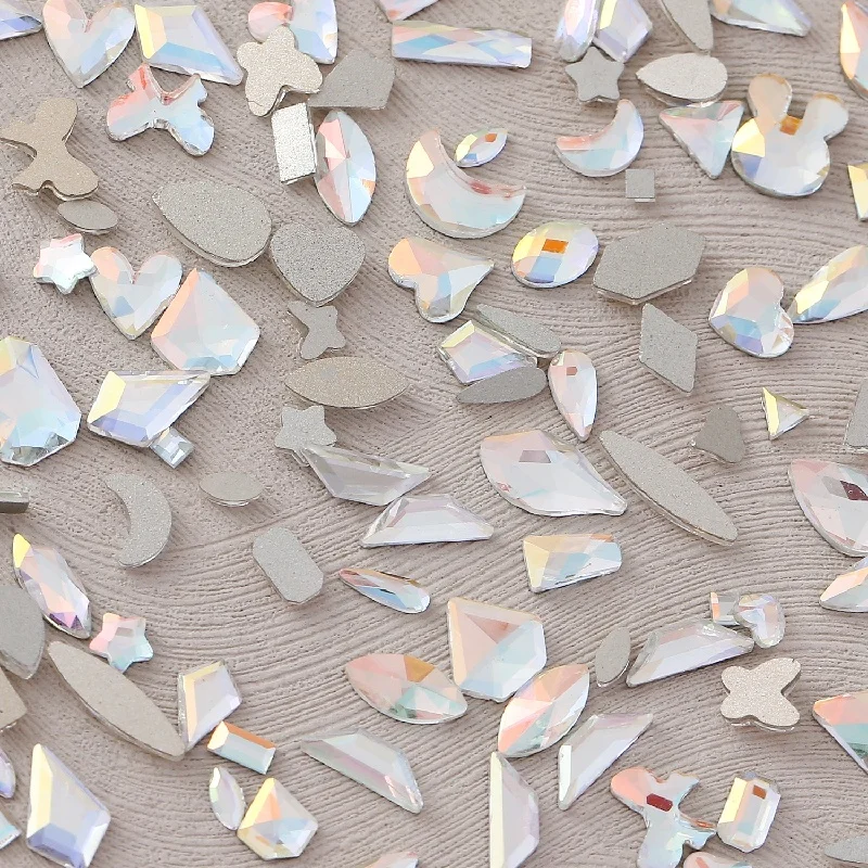 3,5 x 8 mm augenförmiger, aufklebbare, flache Rückseite, Strass-Glaszubehör, DIY-Materialien für Nägel, Schuhe, Taschen, Kleidung, Haut – Detail 27