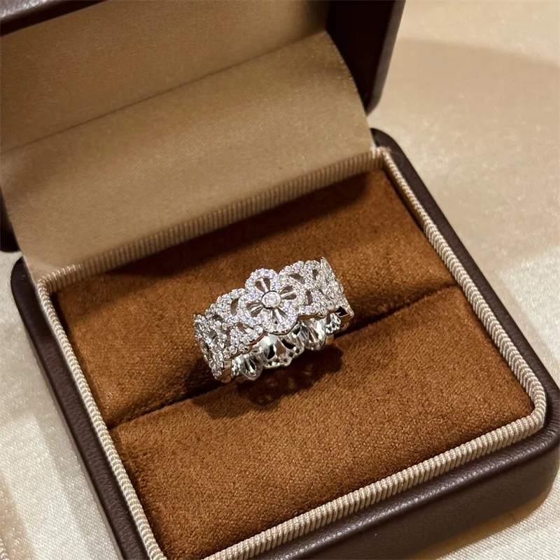 Designer Fashion 925 Sterling Silver Jewelry 3A Cubic Zirconia Party Ring