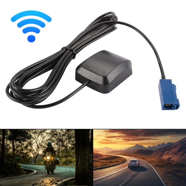 Car GPS Antenna FAKRA Connector 1.5m Cable GPS Receiver Waterproof GPS Navigation System Module Real Time Tracking GPS Antenna 3