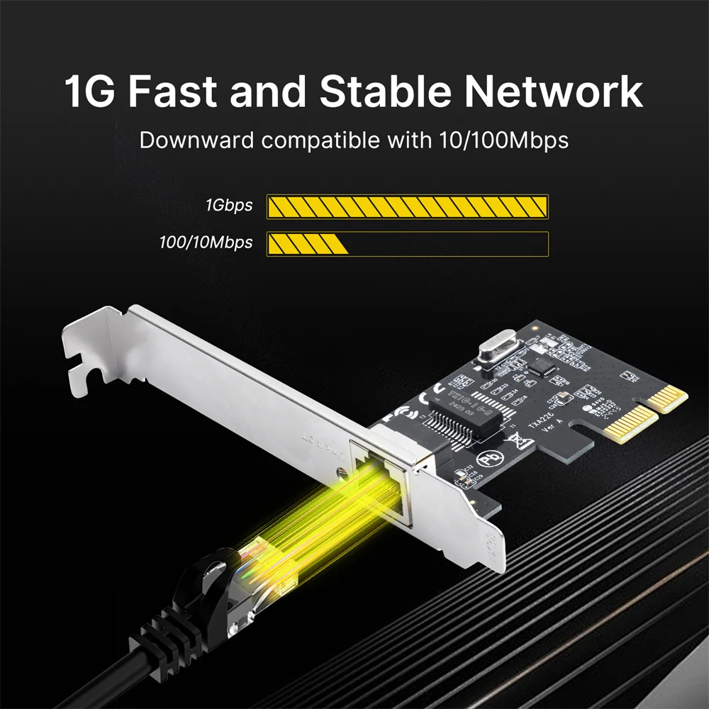 1000Mbps PCIE To RJ45 네트워크 어댑터 RT8111H RJ45 LAN 카드 데스크탑 PC 용 10/100/1000Mbps 기가비트 이더넷 PCI-E X1/X4/X8/X16