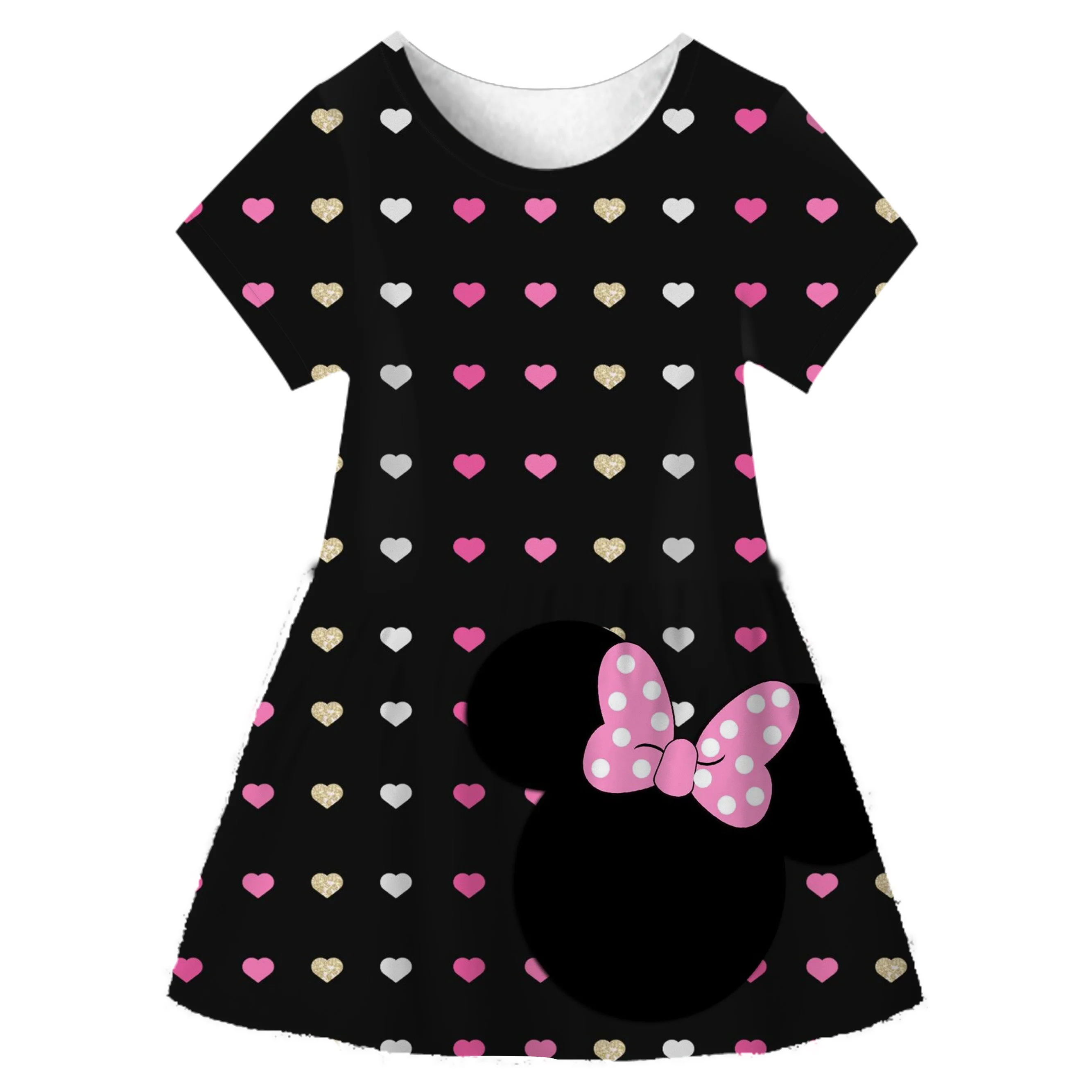 

Summer Kids Mickey Mouse Dresses Girls Disney Series Costumes Frozen Stitch Encanto Cartoon Casual Party Frocks 1-10 Years Old