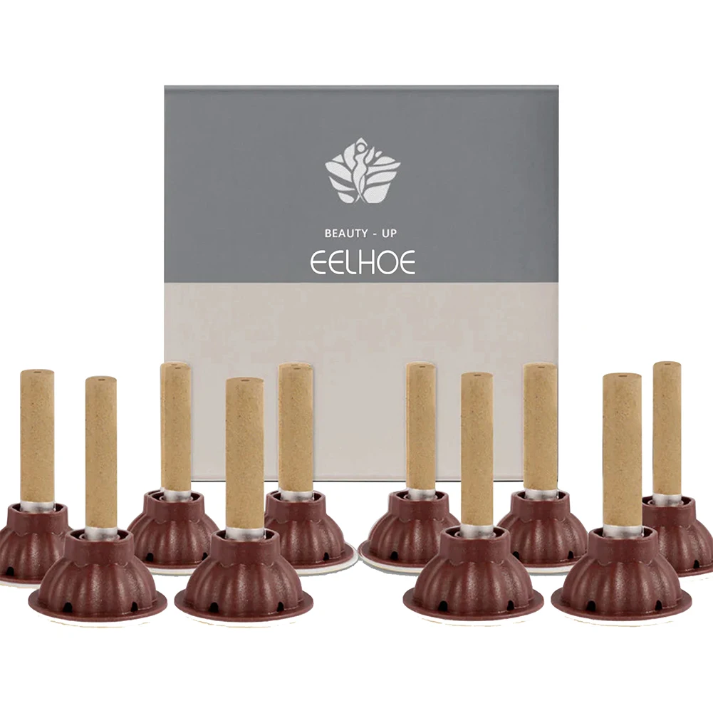 10pcs Moxibustion Column Chinese Medicine Physiotherapy Heat Therapy Detox Columns Promote Fat Dissolution Health Care Products