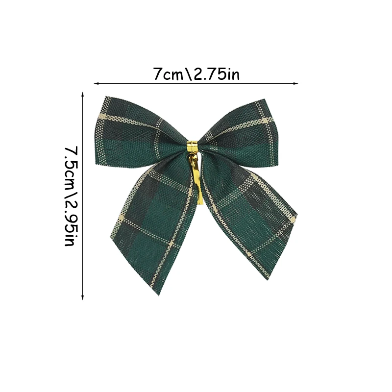 Christmas Bow Ornaments Ribbon Bow Decoration 10/20pcs Christmas Bows Christmas Hanging Decorations Gold Red Bowknot Tree Ornaments New Year Navidad Decor