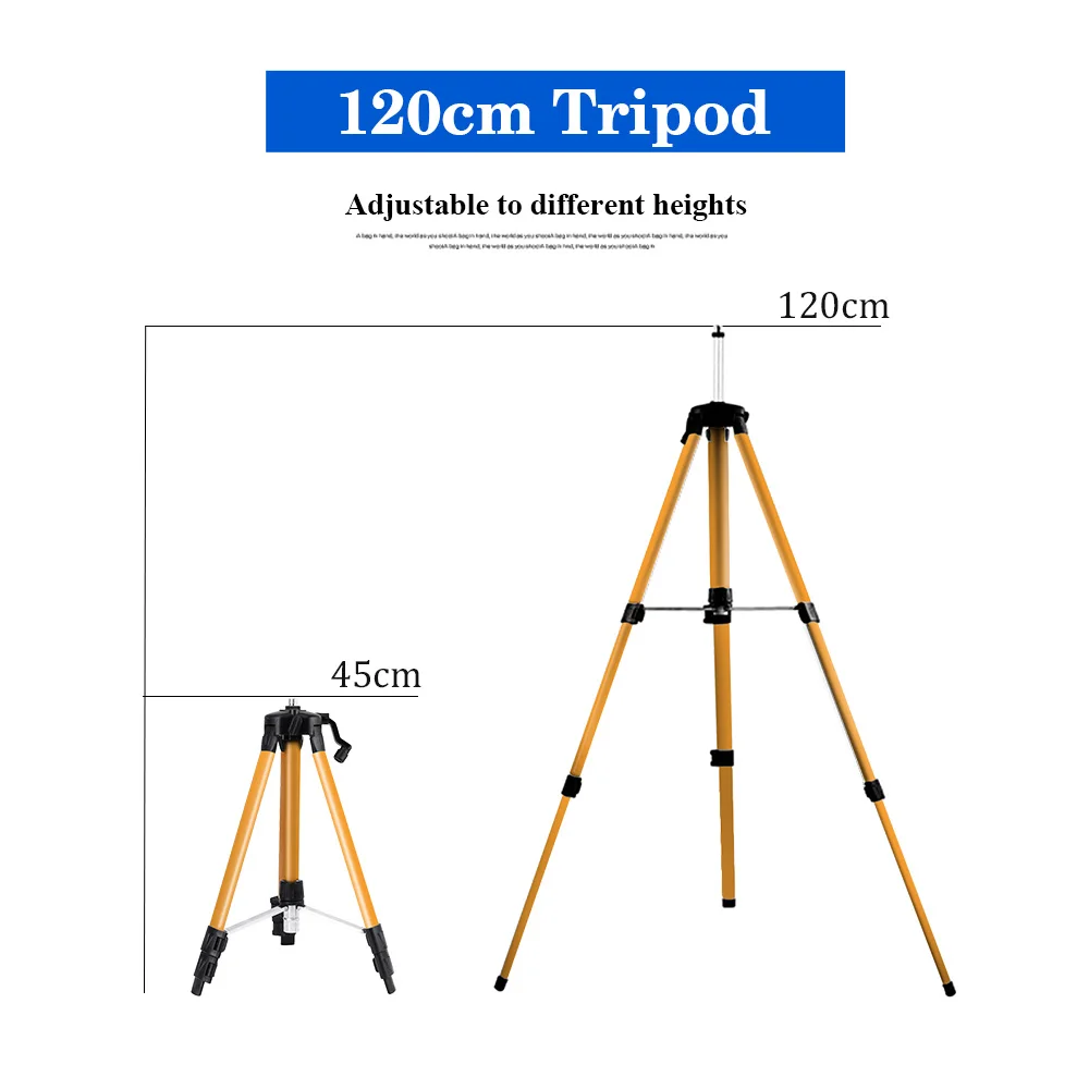 Laser Level Tripod Adjustable Height 1.2/1.5M