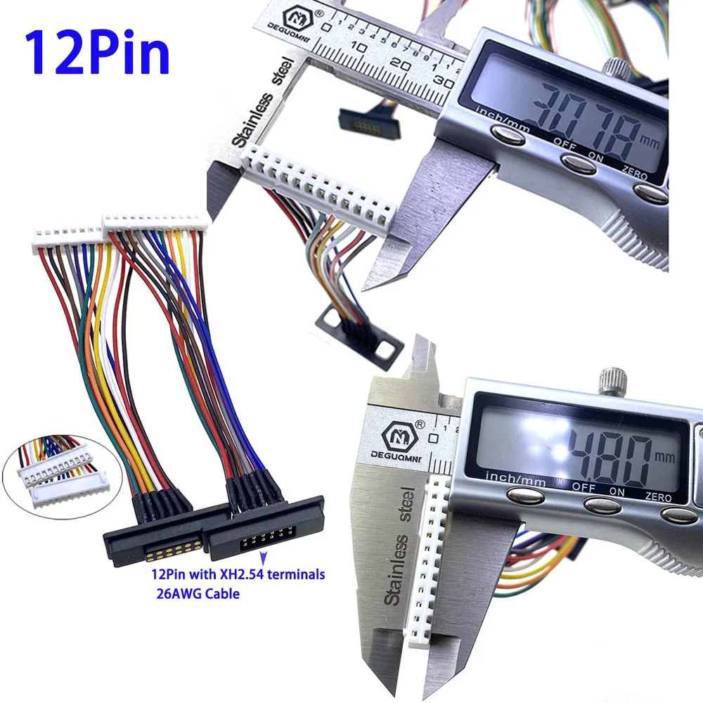 2er-Set 2A 12-Pin 20-Pin DC Magnetischer Pogo-Pin-Steckverbinder (Pogopin) Stecker und Buchse mit Flachbandkabel, federbelasteter DC-Stromanschluss – Detail 6