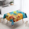 Home tablecloths for dining  Anime decoration and rectangular table accessories waterproof cloth Anti-stain tablecloth abstract 6