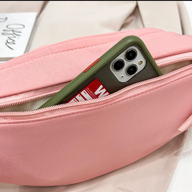 Women Men Unisex Nylon Waterproof Bum Bag Waist Chest Cross Body Shoulder Belt Outdoor Leisure Sports Crossbody Bag