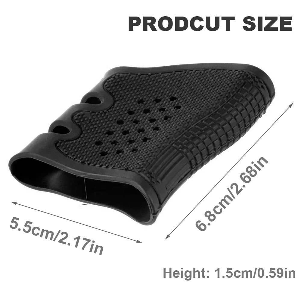 2Pcs Tactical Anti Slip Rubber Grip Sleeve Pistol Rubber Protect Cover Handgun Holster for GK 17 19 38 Hunting Airsoft Accessory