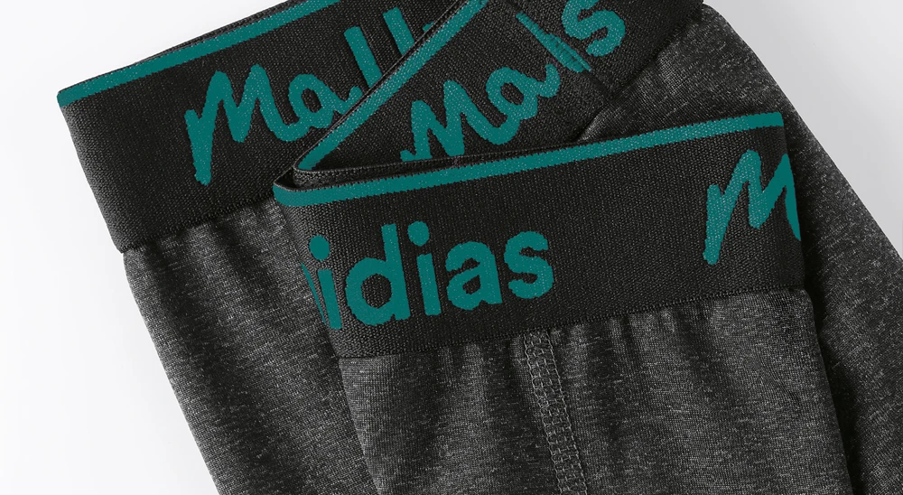 4 stücke Lange Unterhosen Männer Brief Gummiband Unterwäsche Für Mann Boxer Lange Bein Schlüpfer der Männer Sport Und Täglichen tragen Boxershorts – Detail 5