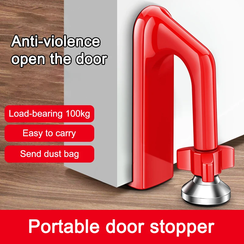 

High Decibel Alarm Door Stopper Anti Violent Sliding Door Stop Self-Defense Door Stop Easy to Carry Suit for Most Doors