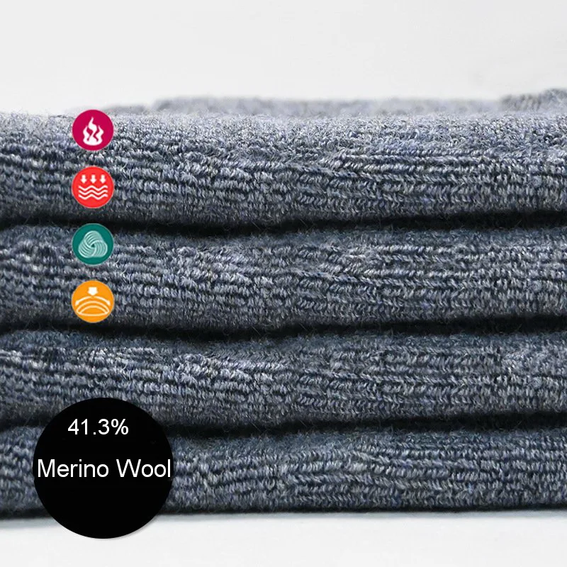 Merino Wool Sock Winter Sock For Men Women Thick Mountaineering Hiking Camping Thermal Warm Sports 1 Pair thermal socks