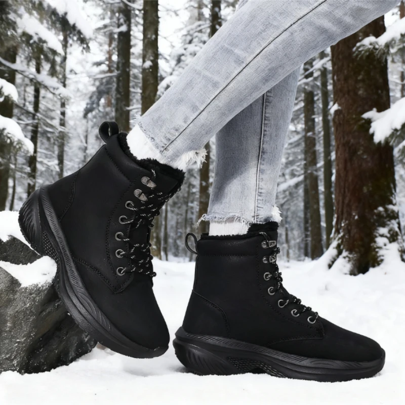 Winter Snow Barefoot Boots for Women Keep Warm Waterproof Winter Shoes Latest Fashion Design Non Slip Platform Snow Boots Men