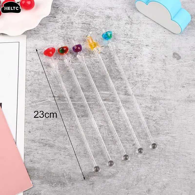 Acrylic 23cm Stirring Acrylic Stirrers Kitchen Bar Tool Juice Party Cocktail Drink Mixer Swizzle Stick Wine Agitators Cup Tops
