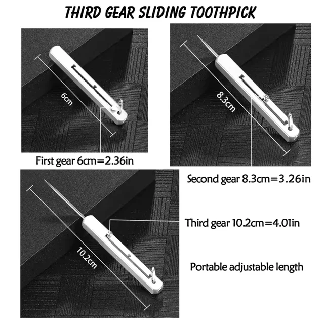Portable Titanium Toothpick with Holder 3