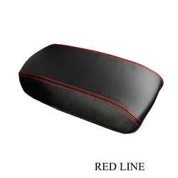 Premium Leather Car Armrest Box Cover - Center Console Protector and Accessory Enhancement (2019 - 2024 Red)