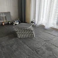 10Pcs 30*30CM Creative Plush Puzzle Foam Floor Mat Puzzle Carpet Warm Playmat Interlocking Exercise Tiles Fluffy Area Rugs