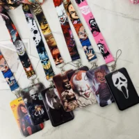 Anime Lanyards Keychain Badge Holder ID Credit Card Pass Hang Rope Lariat Lanyard for Keys Anime Accessories Gifts Halloween