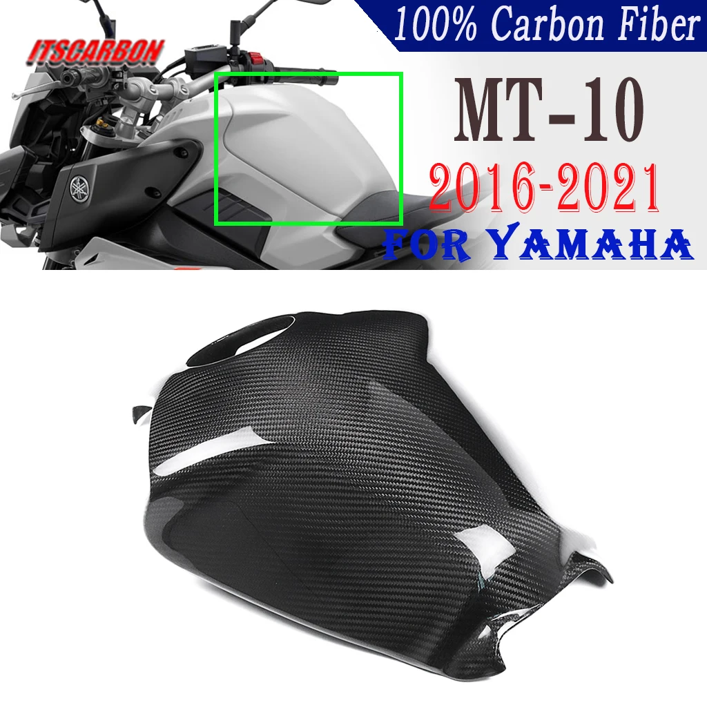 

Real Dry Carbon Fiber Full Tank Cover Parts Fairing Kits Accessories For Yamaha MT10 MT-10 FZ-10 2017 - 2019 2020 2021