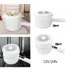 Electric Pot Noodles Cooker Frying Pan Nonstick Soup Pot Portable Multipurpose Ramen Cooker for Steak Soup Eggs Pasta Ramen 4