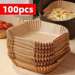 Premium Non - Stick Air Fryer Liners - High - Quality Grease - Proof Paper for Effortless Cooking & Hassle - Free Cleaning (100PCS)