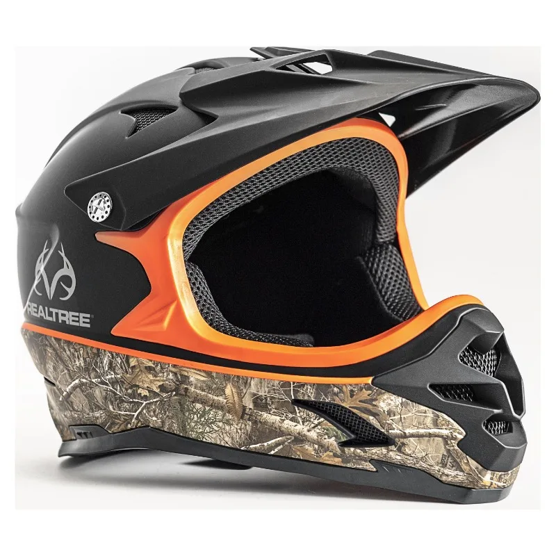 

Realtree Full Face Youth Helmet, Black & Camouflage, Ages 8 & Up cycle helmet