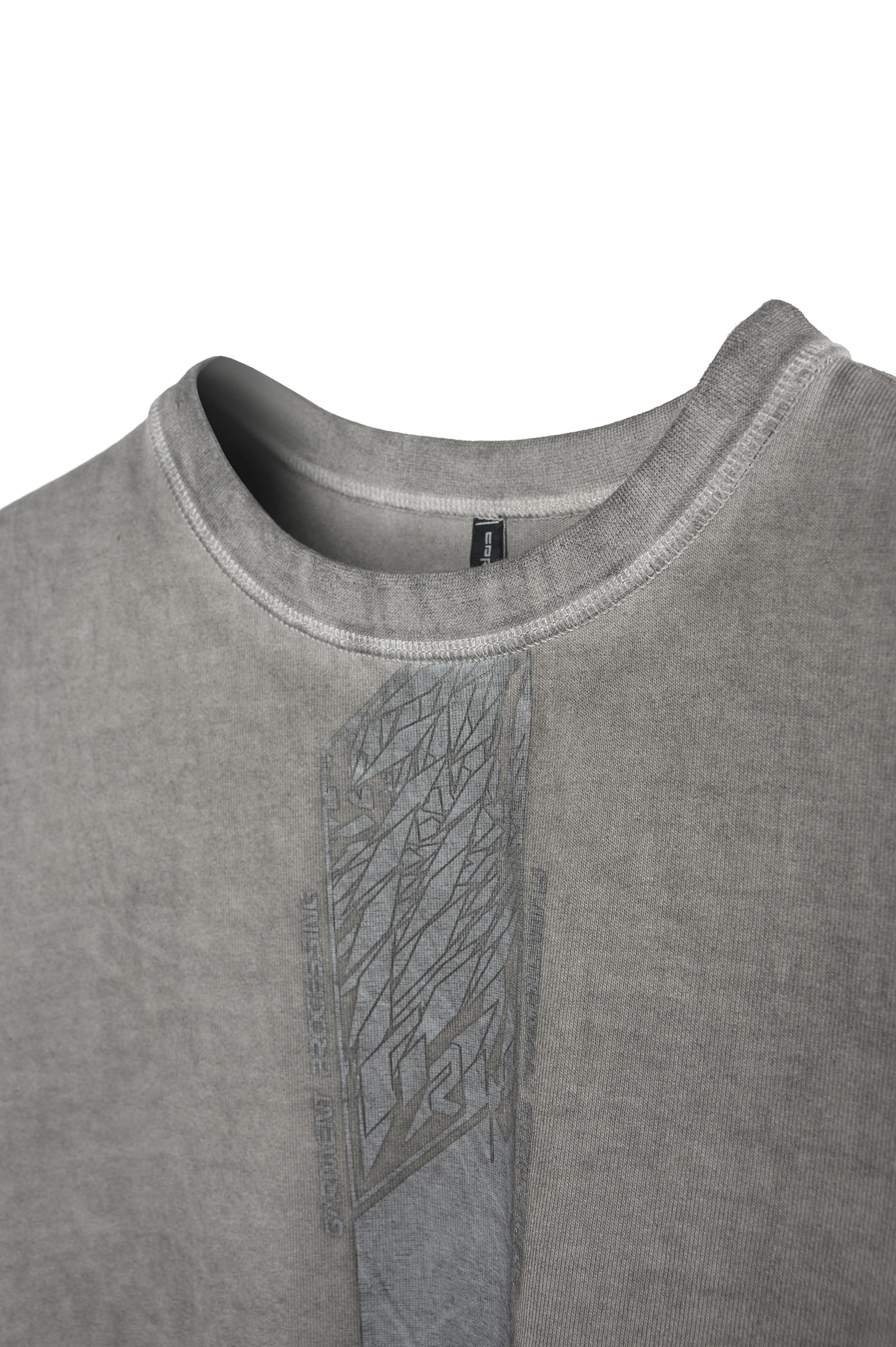 Corrosion equipment S06A t-shirt dirty dyed 280g cotton shorten front techwear aesthetic dystopian darkwear