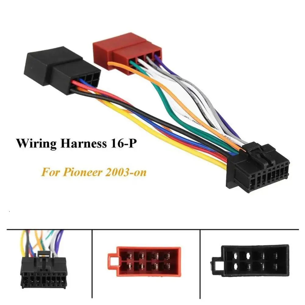 

16Pin Car Stereo Radio Harness ISO for Sony Radio to ISO Radio Play Plug Auto Adapter Wiring Harness Connector