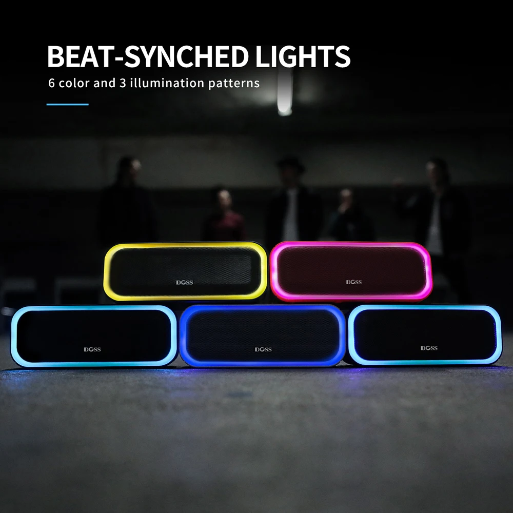 DOSS Wireless Speaker Bluetooth 5.0 SoundBox Pro Portable IPX5 Waterproof Music Sound Box 20W Stereo Enhanced Bass TWS Speakers