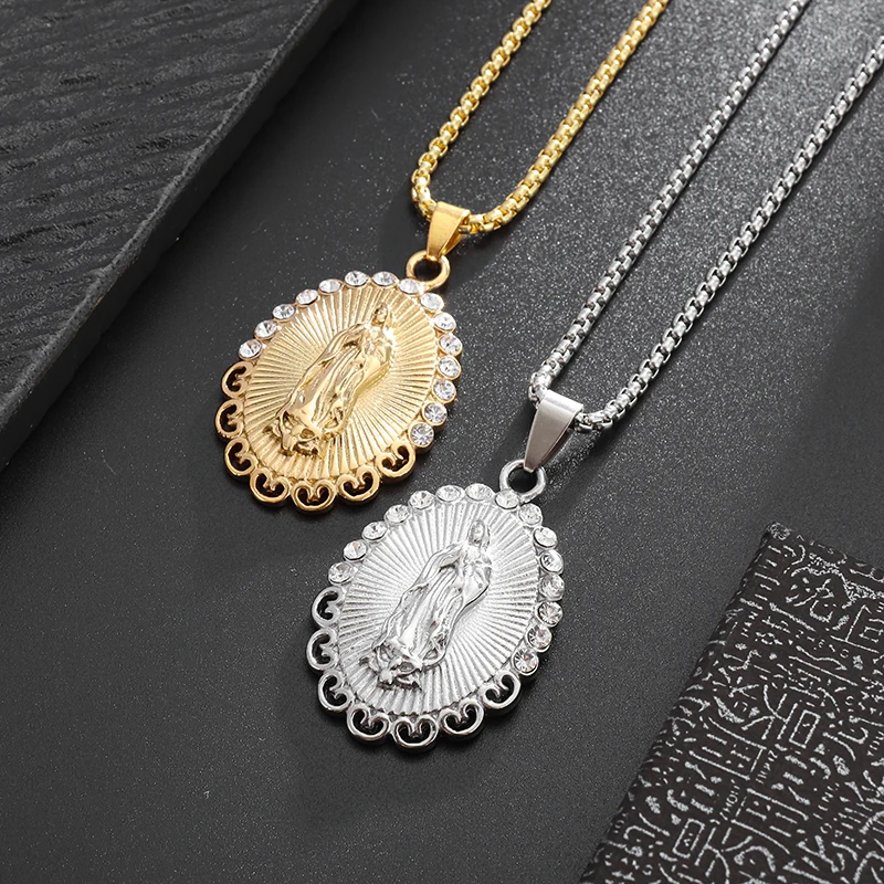 Zircon Virgin Mary Pendant 2
