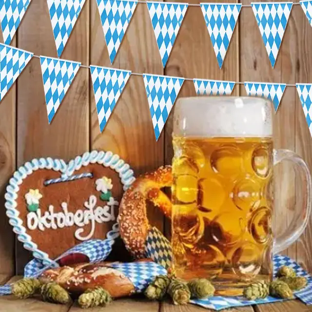 9 Centrotavola A Nido D'Ape Per Oktoberfest - Carta Resistente, Motivi Bavaresi, Per Feste A Tema