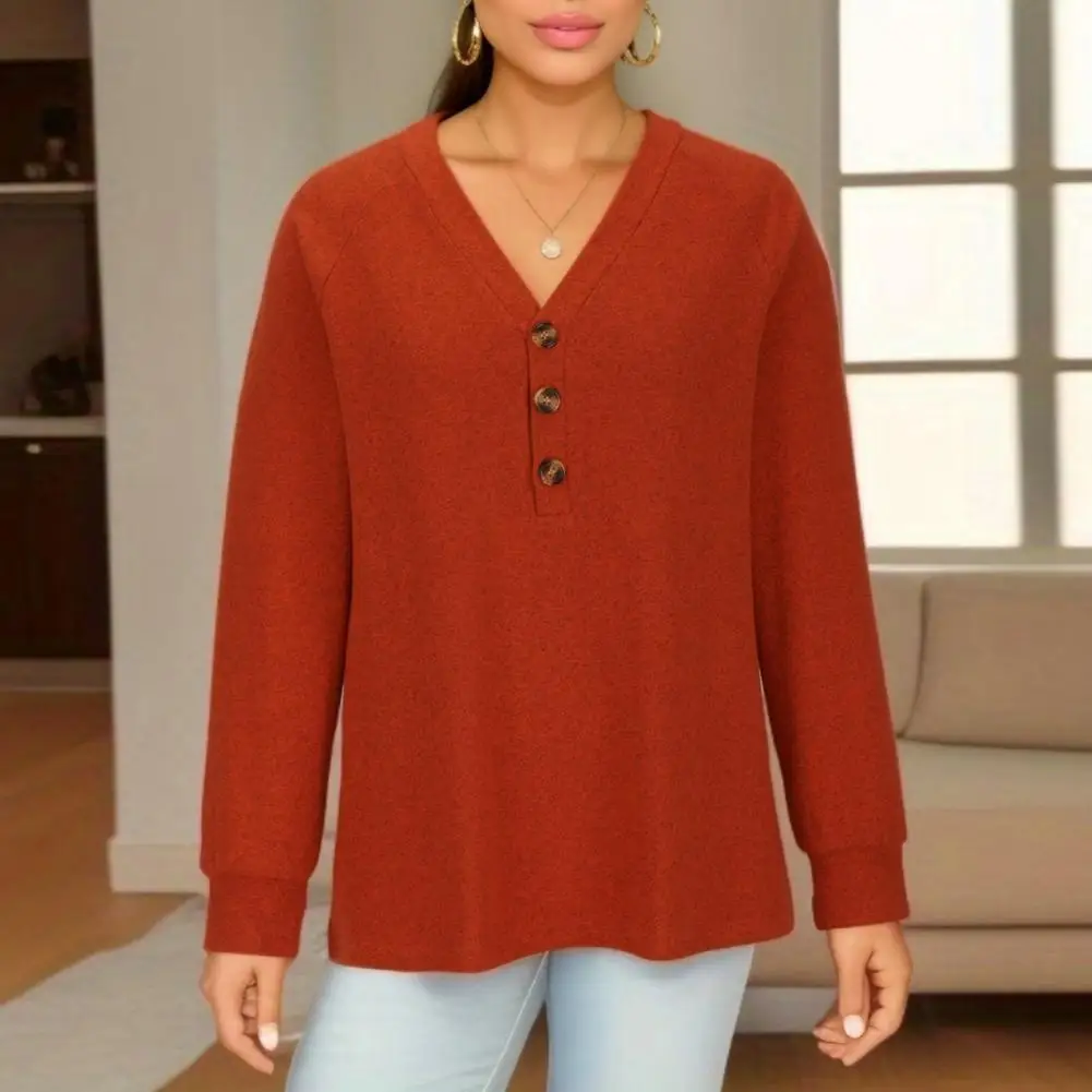 

Women Spring Top Elegant V Neck Knitted Top Stylish Loose Pullover for Women's Spring Fall Wardrobe for Office Casual Wear Women